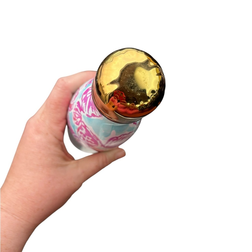 S'well pink blue Lilly Pulitzer stainless steel reusable water bottle 18 oz - Picture 5 of 5